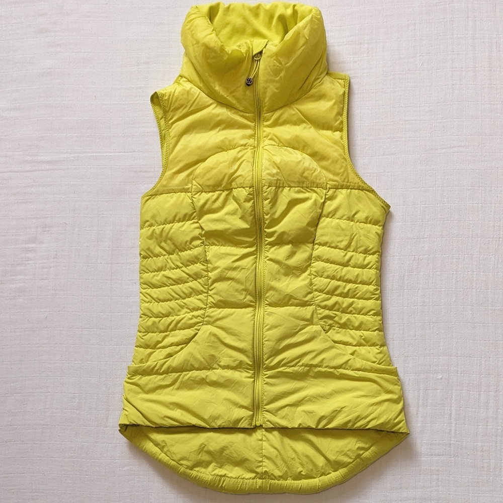 Lululemon Athletica Yellow Puffer Vest - Picture 7 of 14